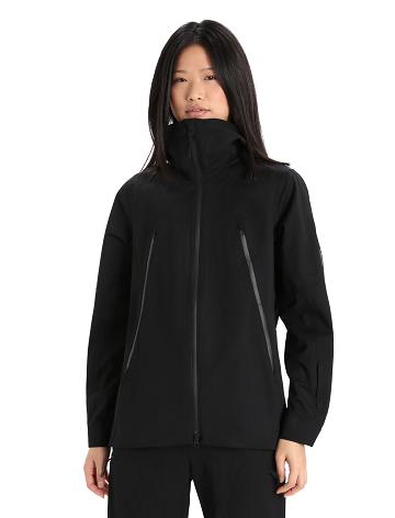 Black Icebreaker Shell+™ Merino Hooded Women's Jackets | AU 1654MQZA